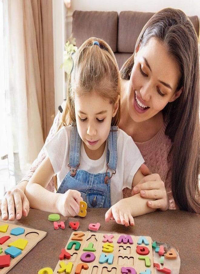 Stylbase Educational Toys Wooden Blocks Puzzle Kids Game | Interactive Learning Kids Toys for 2 - 5 Years Boy & Girls Toy Ideal for Birthday Gift (Alphabate & Numbers) - Image 5